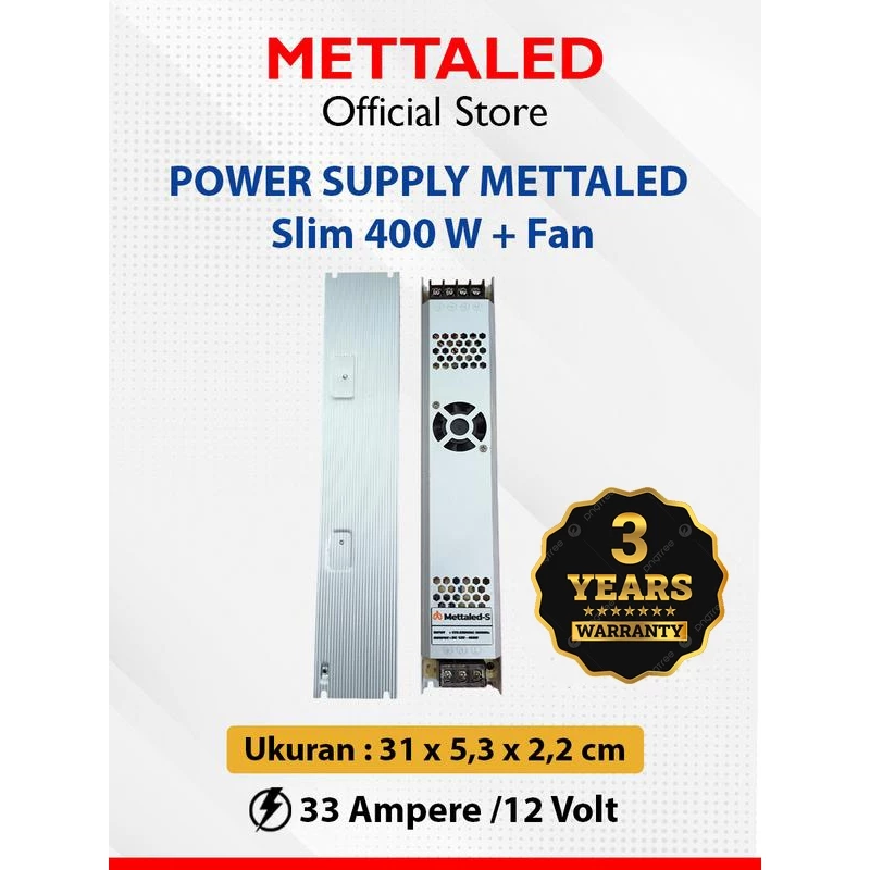 mettaled slim 400 watt/33 amp + fan mettaled slim 400 watt/33 amp + fan